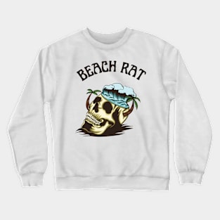 beach rat skull design Crewneck Sweatshirt